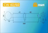 Цилиндровый механизм Msm CW100 PB 40*60 кл-верт (латунь) перфо