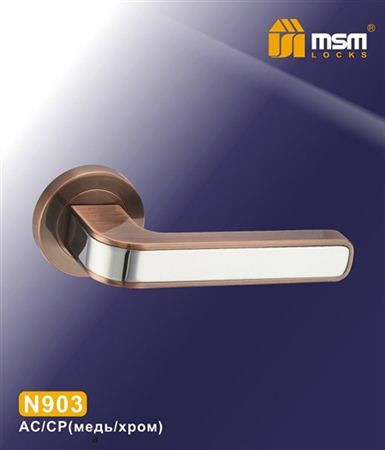 Ручки раздельные MSM N903 AС/CP (Медь/Хром) на круглом основании