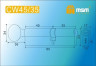 Цилиндровый механизм Msm CW80 PB 45*35 кл-верт (латунь) перфо