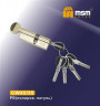 Цилиндровый механизм Msm CW80 PB 45*35 кл-верт (латунь) перфо