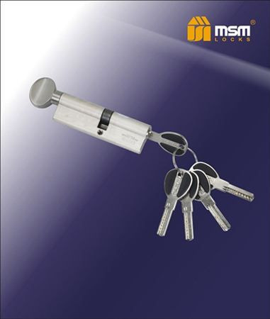 Цилиндровый механизм Msm CW90 SN 50*40 кл-верт (матовый никель) перфо