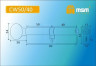 Цилиндровый механизм Msm CW90 SN 50*40 кл-верт (матовый никель) перфо