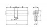 Механизм цилиндровый Kale-Kilit 164 OBS SCE/80 (40*40) латунь, кл/верт
