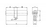 Механизм цилиндровый Kale-Kilit 164 OBS SCE/100 (50*50) никель, кл/верт