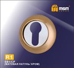 Накладка под цилиндр MSM R1 SB/CP (матовая латунь/хром)