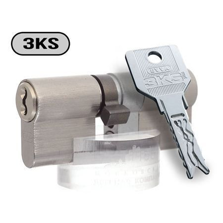 Цилиндр Evva 3KS 112 мм 31x81 ключ-ключ (никель)