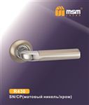 Ручки раздельные MSM R430 SN/CP (Матовый никель/Хром) на круглом основании
