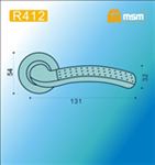 Ручки раздельные MSM R412 SN/RW (Матовый никель/Красное дерево)  на круглом основании