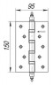 Петля универсальная Fuaro (Фуаро) 4BB/E 150*95*3 PN (перл.никель)