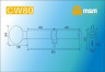 Цилиндровый механизм Msm CW80 SN 40*40 кл-верт (матовый никель) перфо