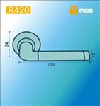 Ручки раздельные MSM R420 PB/DW (Полированная латунь/Темное дерево) на круглом основании