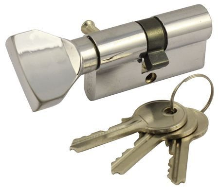 Механизм цилиндровый Vantage VC60-5 CP (30*30) блест.хром, кл/верт, англ.ключ