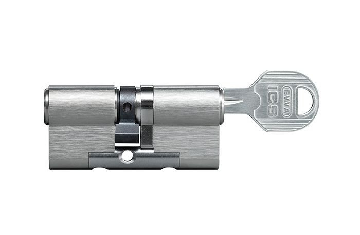 Цилиндр Evva ICS 102 мм 51x51 ключ-ключ (никель)